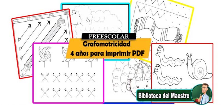 Grafomotricidad 4 años para imprimir PDF